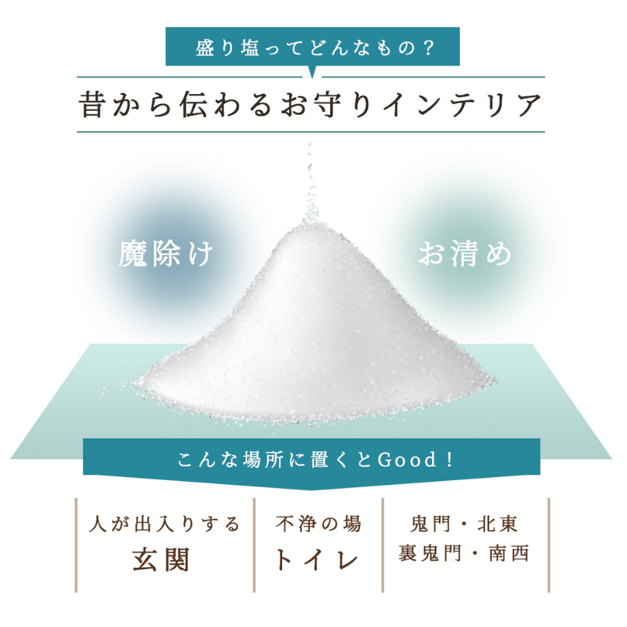交換不要盛り塩【旅と守護の石】ターコイズ入り|風水的保護力|人間関係の調和・災難除けに|玄関・車内・旅行のお守りに