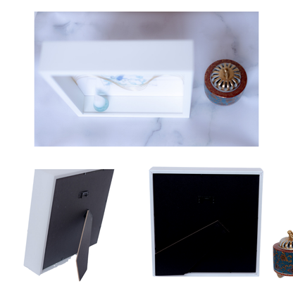 昇龍 龍体文字 アクアマリン 入り 交換不要 盛り塩 セット 開運 絵画 風水 インテリア 手描き 龍の絵 ラインストーン 手作業 一点物 気の流れを整える びなっち オリジナル