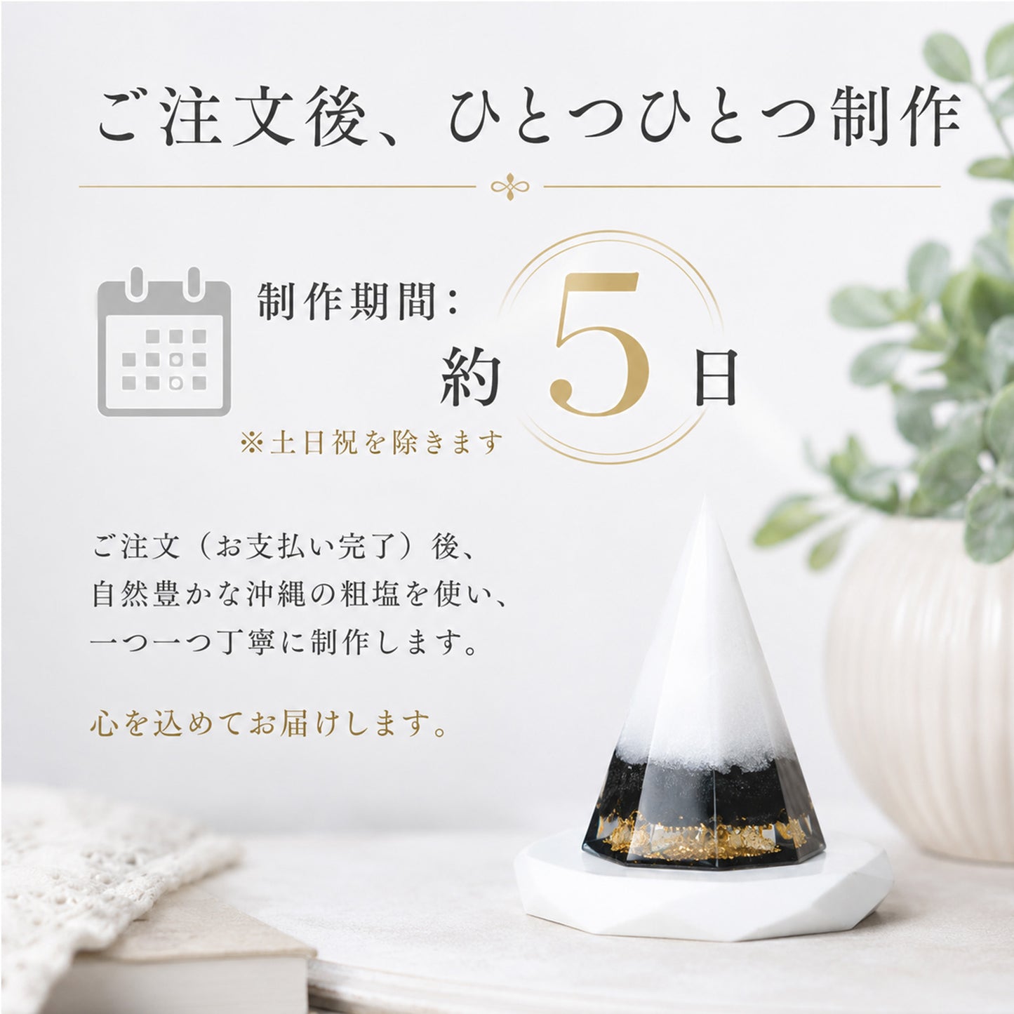 モリオン盛り塩 2個セット｜交換不要・1年間置くだけ 厄除け 魔除け 開運インテリア 八角皿付き