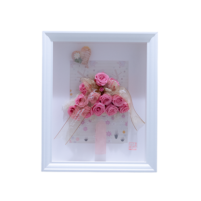 プリザーブドフラワー オルゴナイト ローズクォーツ 六角柱 ハート ピンク フラワーボックス 開運 インテリア ＼オーダー制作５日間／ 母の日 プレゼント 新築祝い 女性 ギフト