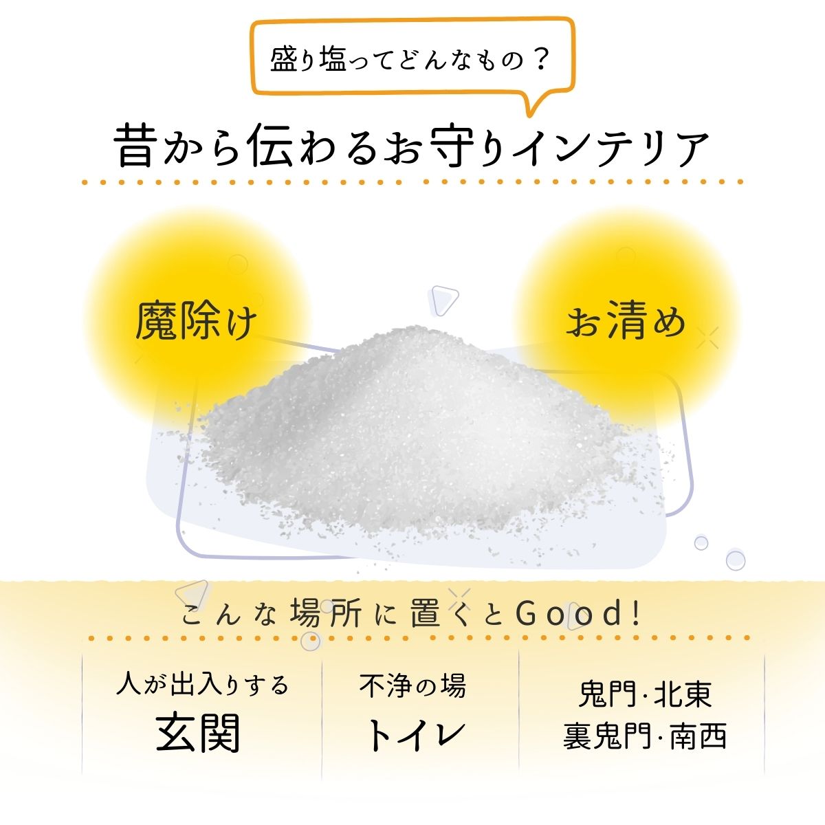 【豪華開運セット】交換不要 盛り塩 水晶入りゴールドツートン2個＋八角皿＋アメジスト入り円錐オルゴナイト 浄化・金運・癒し