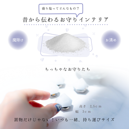 【開運HAPPYバッグ｜福袋】幸せを呼ぶHAPPYセット8点｜肩掛けサコッシュ＆大人気交換不要盛り塩4種＆八角皿＆ラピスラズリチャーム＆アニマルポケットハンカチ