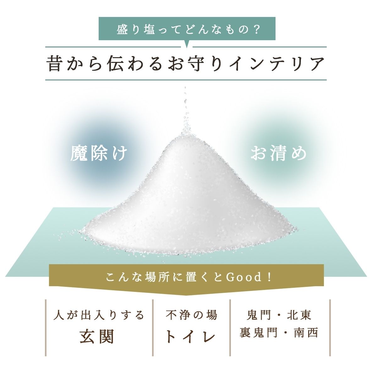 交換不要盛り塩【金運・商売繁盛の石】シトリン入り｜円すい型｜玄関・店舗・金庫・オフィスに｜風水×黄色の幸運ストーン