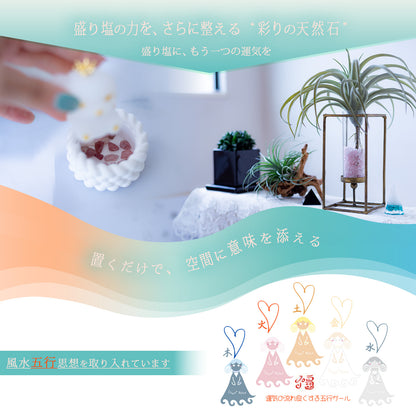 盛り塩 交換不要 1年 くまさん 天然石 ＼自社ECのみ6種全部／ 風水 オルゴナイト 開運グッズ 魔除け 玄関 インテリア 恋愛運 金運 癒し 健康運 商売繁盛 プレゼント