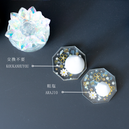 交換不要 盛り塩 セット 八角皿 風水オルゴナイト 粗塩100g 固め器 布袋付き 初めてでも作れる 開運 厄除け 玄関 置物 ギフト 風水 水晶