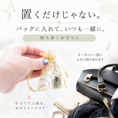 モリオン＆ローズクオーツ交換不要盛り塩 ミニダイヤ型 2個セット｜魔除け・恋愛運・浄化・女性ギフト