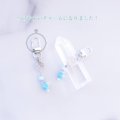 ラリマーのお守りチャーム｜Happy Doll｜癒しの天然石