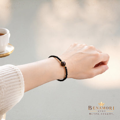 BENAMORI｜一粒スモーキークォーツ＆モリオン ブレスレット